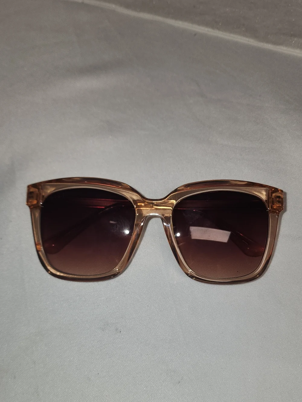 Diff Women’s Oversized Square Sunglasses - Pink Brown Tint